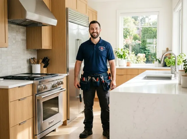Appliance Repair Hero technician in a Alva, FL kitchen after an appliance repair